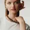 Collar Corto AGATHA París Royal Bolas Acetato Dorado | 02670409-173-TU
