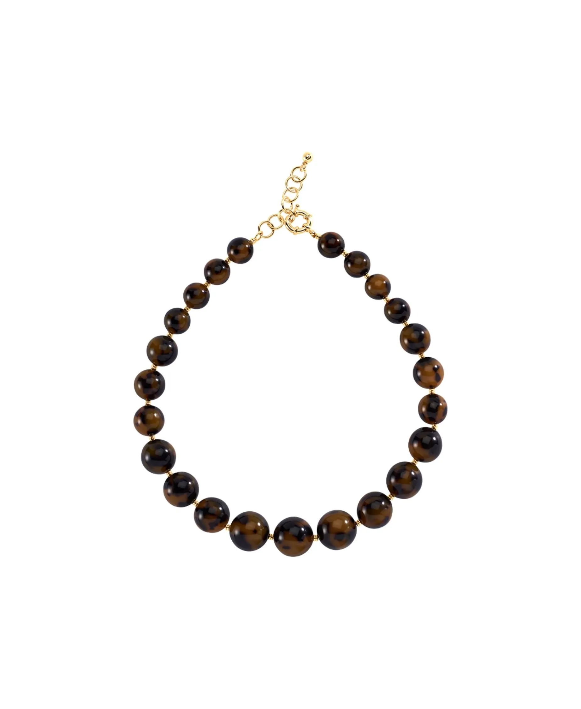 Collar Corto AGATHA París Royal Bolas Acetato Dorado | 02670409-173-TU