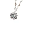 Collar DELCERRO Rayos Oro y Plata Espinela Cabujón | 10837