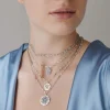 Collar DELCERRO Rayos Oro y Plata Espinela Cabujón | 10836