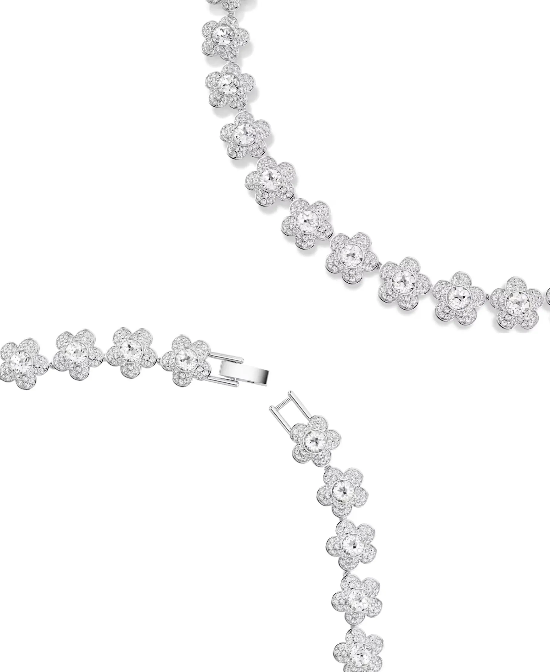 Collar Flor Ariana Grande x Swarovski Baño de Rodio Cristales | 5749179