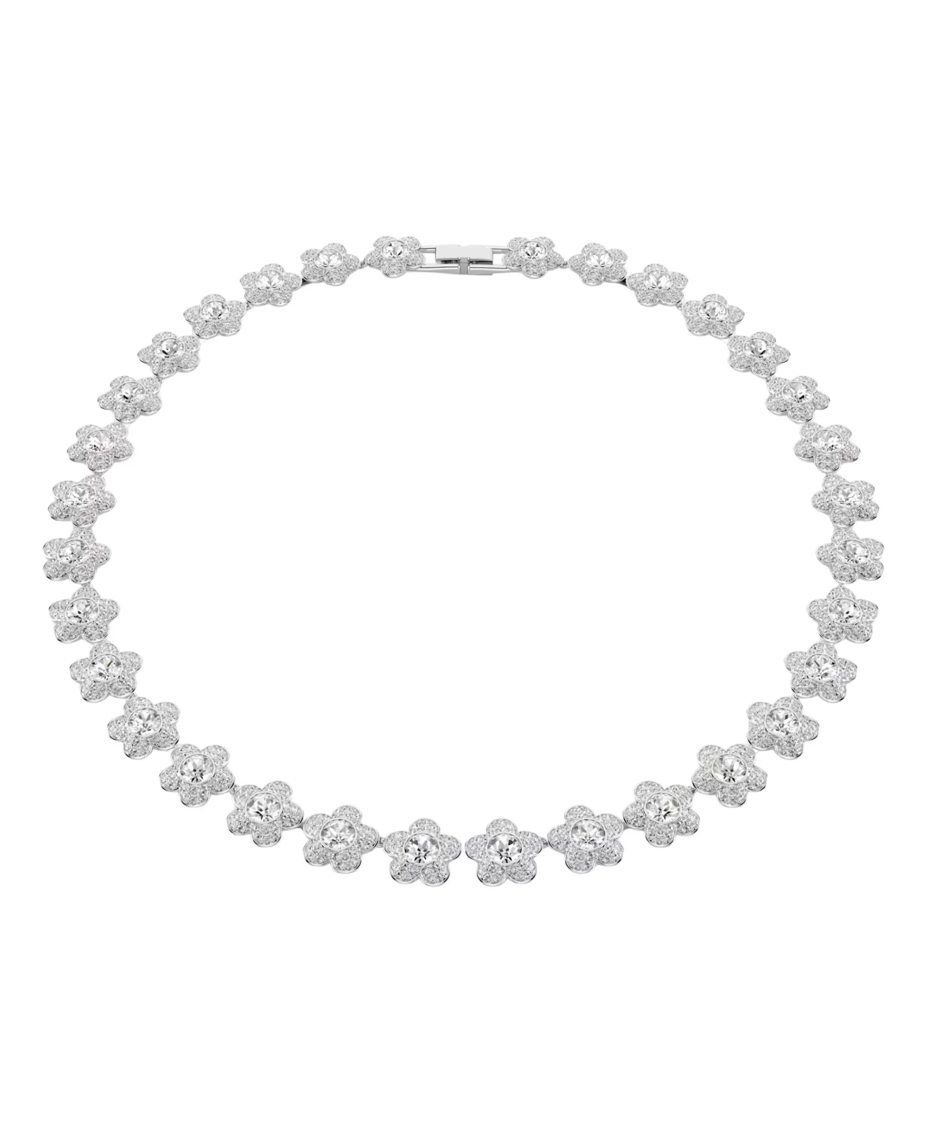 Collar Flor Ariana Grande x Swarovski Baño de Rodio Cristales | 5749179
