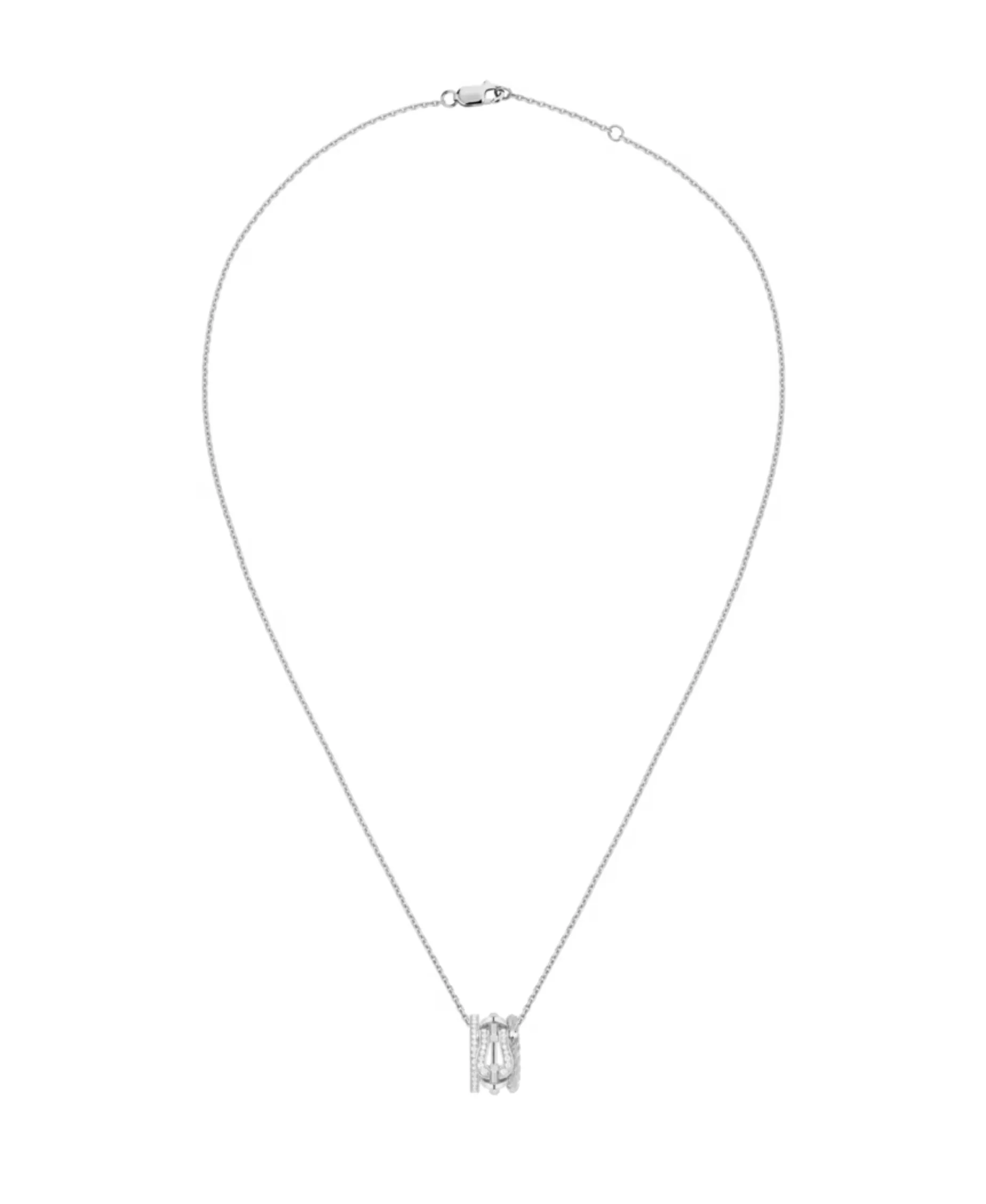 Collar FRED Force 10 Rise Oro Blanco Diamantes | 3B0313