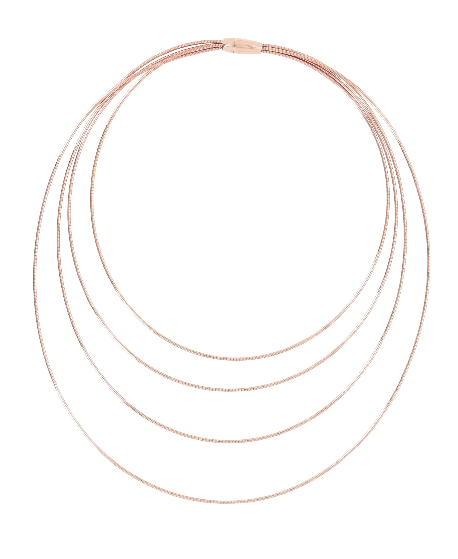 Collar Gargantilla Múltiple PESAVENTO DNA Plata Baño Oro Rosa | WDNAG745