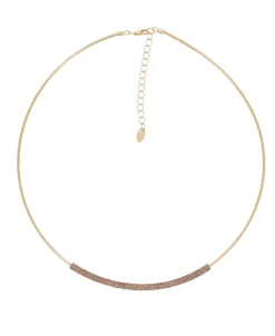 Collar Gargantilla PESAVENTO Polvere di Sogni Champán Plata Baño Oro Amarillo | WPSCG155