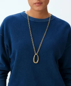 Collar Largo Abbesses AGATHA París Eslabón Dorado | 02680443-157-TU