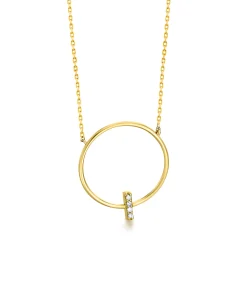 Collar LECARRÉ Círculo Oro y Diamantes | GD112OA.00