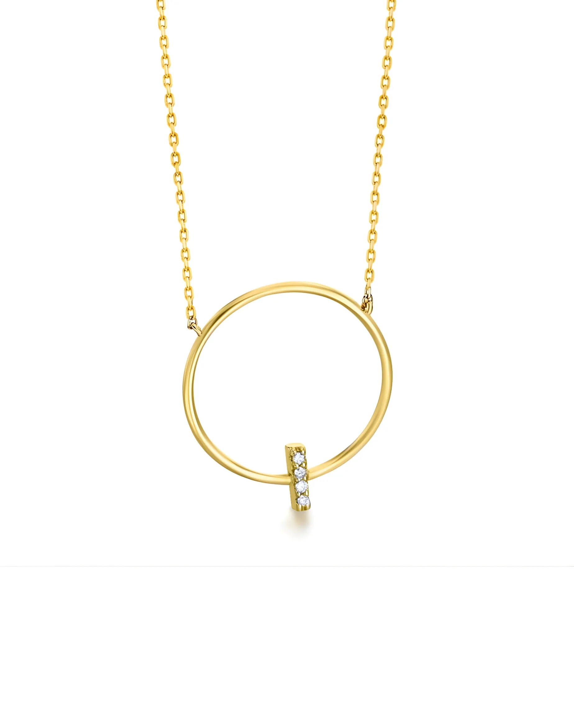 Collar LECARRÉ Círculo Oro y Diamantes | GD112OA.00