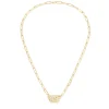 Collar Menottes Dinh Van R12 Oro Amarillo y Diamantes - 652211