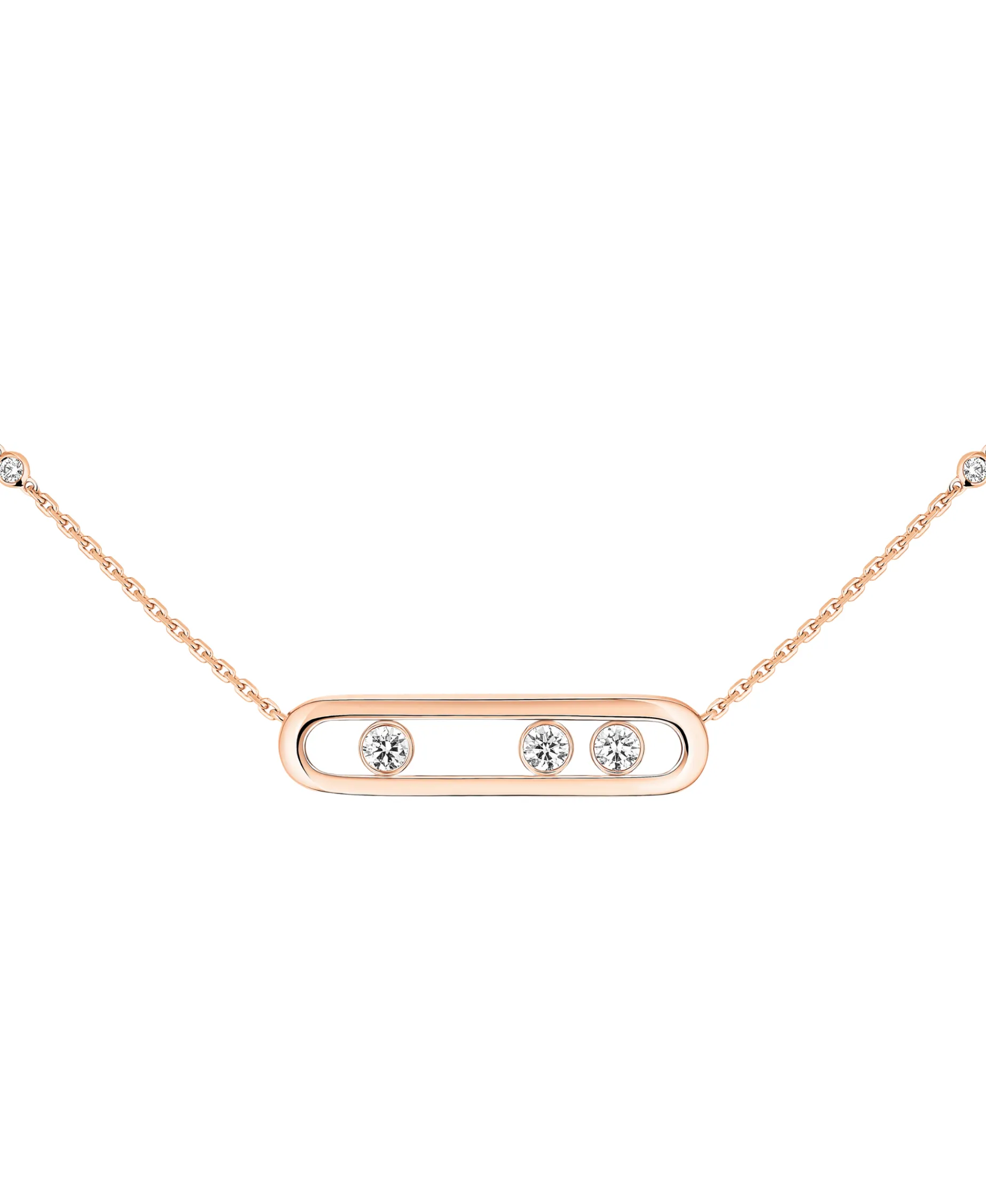 Collar Messika Oro Rosa y Diamante Move | 03997-PG
