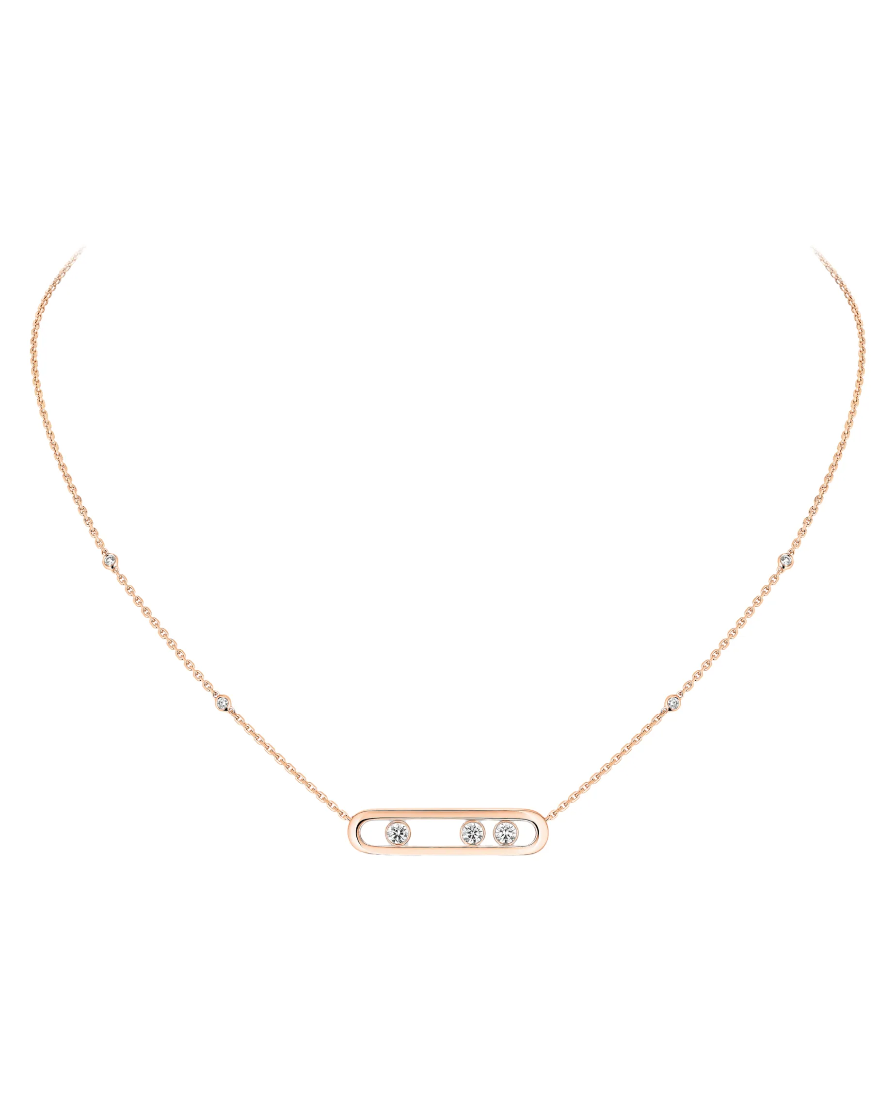 Collar Messika Oro Rosa y Diamante Move | 03997-PG