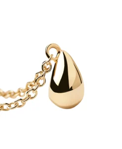 Collar PDPAOLA Mini Drop Plata Baño Oro | CO01-497-U