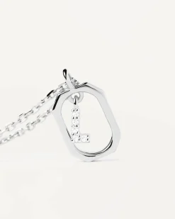 Collar PDPAOLA Mini Letter L Plata | CO02-523-U