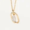 Collar PDPAOLA Mini Letter O Plata Baño Oro | CO01-526-U