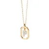 Collar PDPAOLA Mini Letter P Plata Baño Oro | CO01-527-U