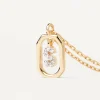 Collar PDPAOLA Mini Letter S Plata Baño Oro | CO01-530-U