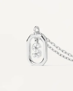 Collar PDPAOLA Mini Letter S Plata | CO02-530-U