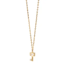 Collar PDPAOLA Mini Llave Plata Baño Oro | CO01-486-U