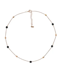 Collar PESAVENTO Polvere di Sogni Negro Plata Baño Oro Rosa | WPLVE870