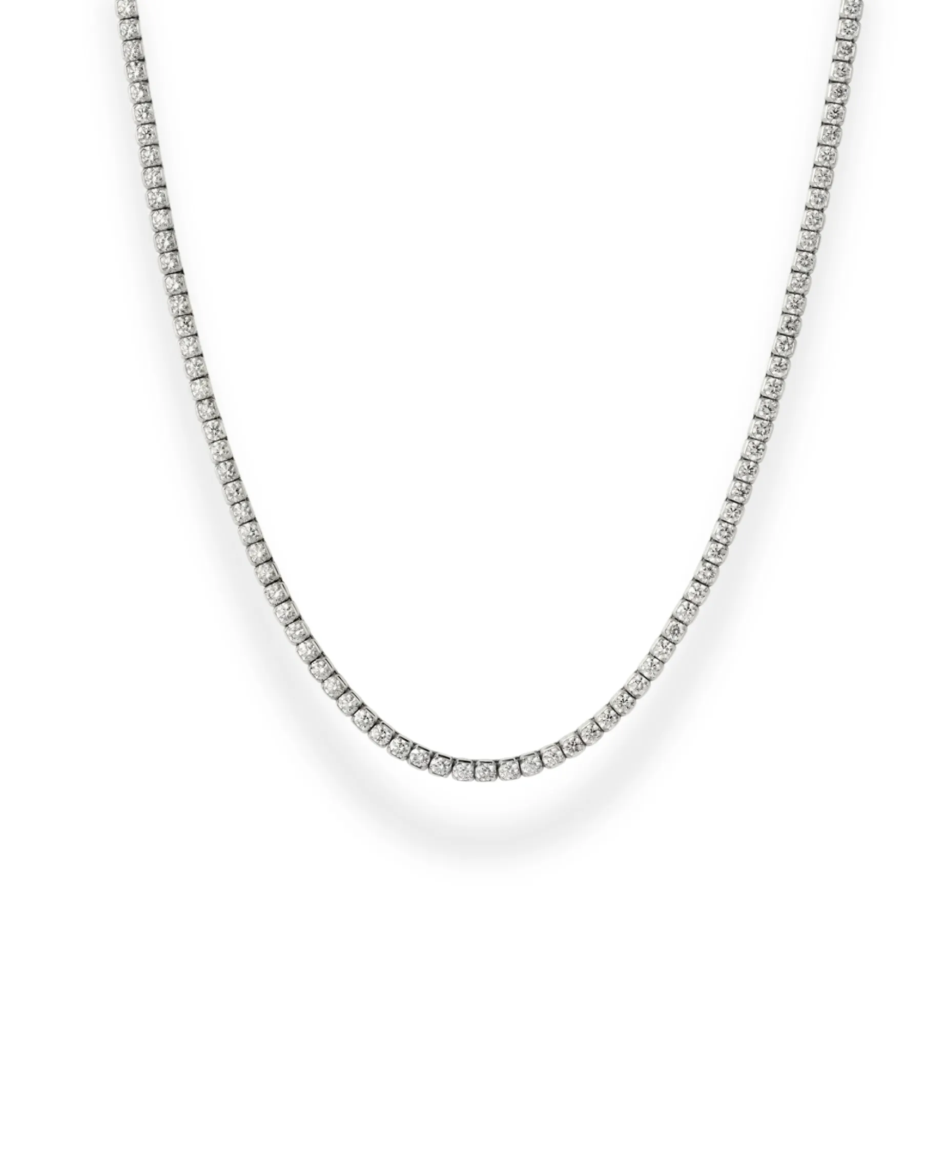 Collar Rivière con Diamantes 5,70 cts en Oro Blanco