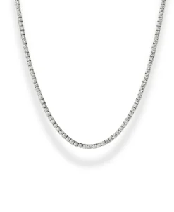 Collar Rivière con Diamantes 8 cts en Oro Blanco