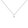 Collar Solitario Joy PDPAOLA Plata con Baño de Rodio y Circonita Blanca | CO01-599-U