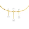 Collar Tsuru Marina García Plata Baño de Oro con Perlas | 91259GD