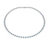 Collar Una Angelic SWAROVSKI Talla Redonda Azul Baño de Rodio | 5733402