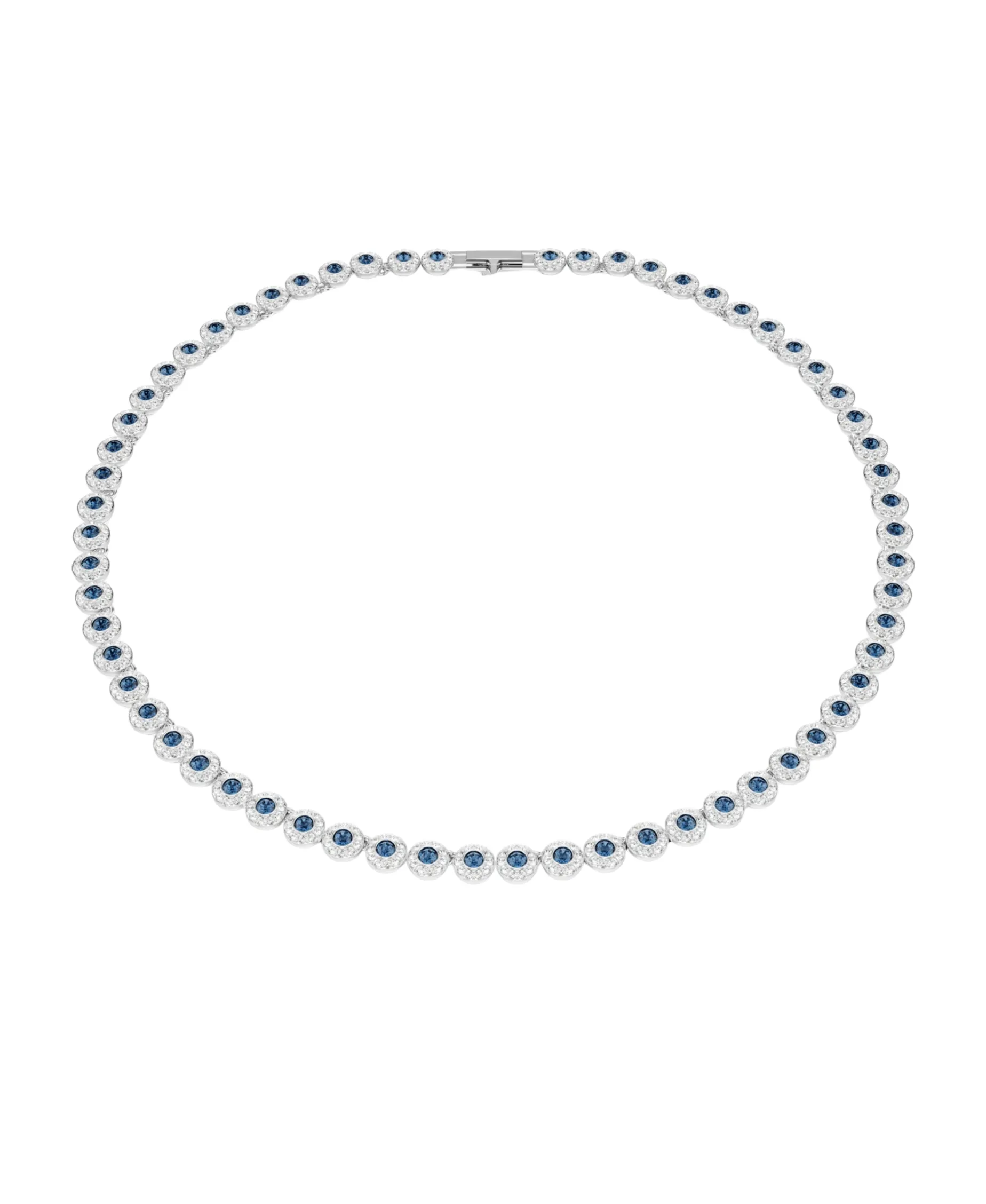 Collar Una Angelic SWAROVSKI Talla Redonda Azul Baño de Rodio | 5733402