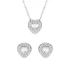 Conjunto Corazón Ariana Grande x Swarovski Baño de rodio Cristales y Circonitas | 5720849