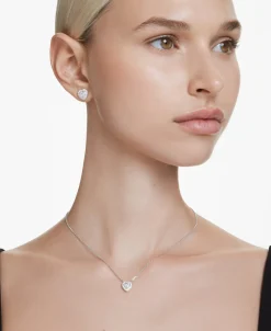 Conjunto Corazón Ariana Grande x Swarovski Baño de rodio Cristales y Circonitas | 5720849