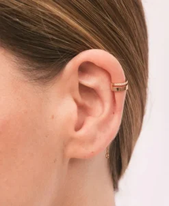 Ear Cuff Gold&Roses Ál Di Là Oro Rosa y Diamantes | GR-406.3