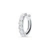 Ear Cuff Individual con Diamantes en Oro Blanco