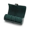 Estuche WOLF British Racing Triple Watch Roll Piel Verde - 792941