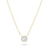 Gargantilla con Roseta de Diamantes en Oro Amarillo