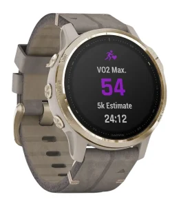 GARMIN Fēnix 6S Sapphire 42 mm Oro Champán con Correa Gris Niebla | 010-02159-40