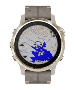 GARMIN Fēnix 6S Sapphire 42 mm Oro Champán con Correa Gris Niebla | 010-02159-40