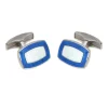 Gemelos Antora Rectangular Esmalte Azul | 389PGE551