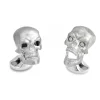 Gemelos de Calavera en Plata de Ley con Ojos de Diamante | C1585X0001