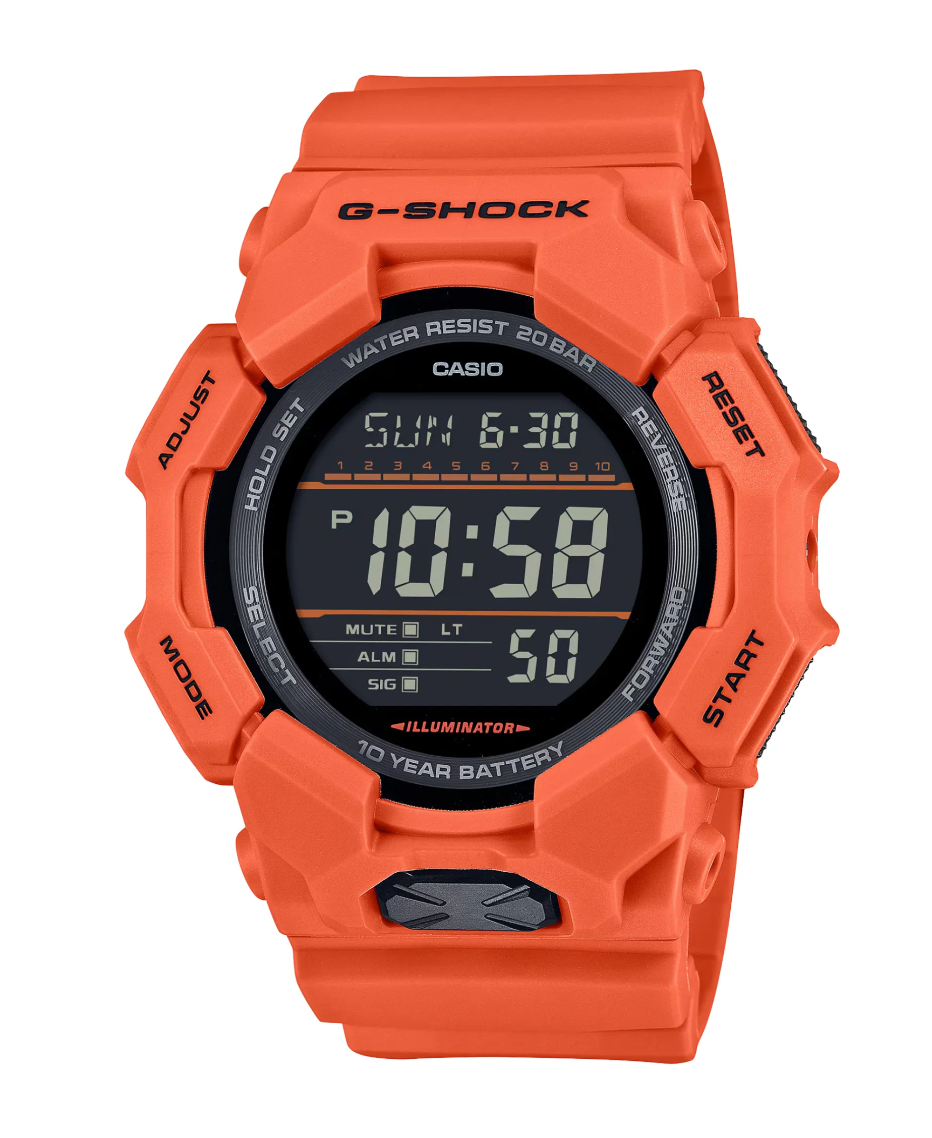 G-Shock Classic Carbon Core Guard Naranja 55 mm | GD-010-4ER