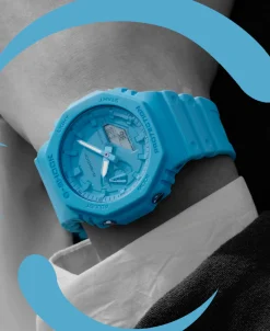 G-Shock Classic Carbon Core Guard Azul 48 mm | GA-2100-2A2ER
