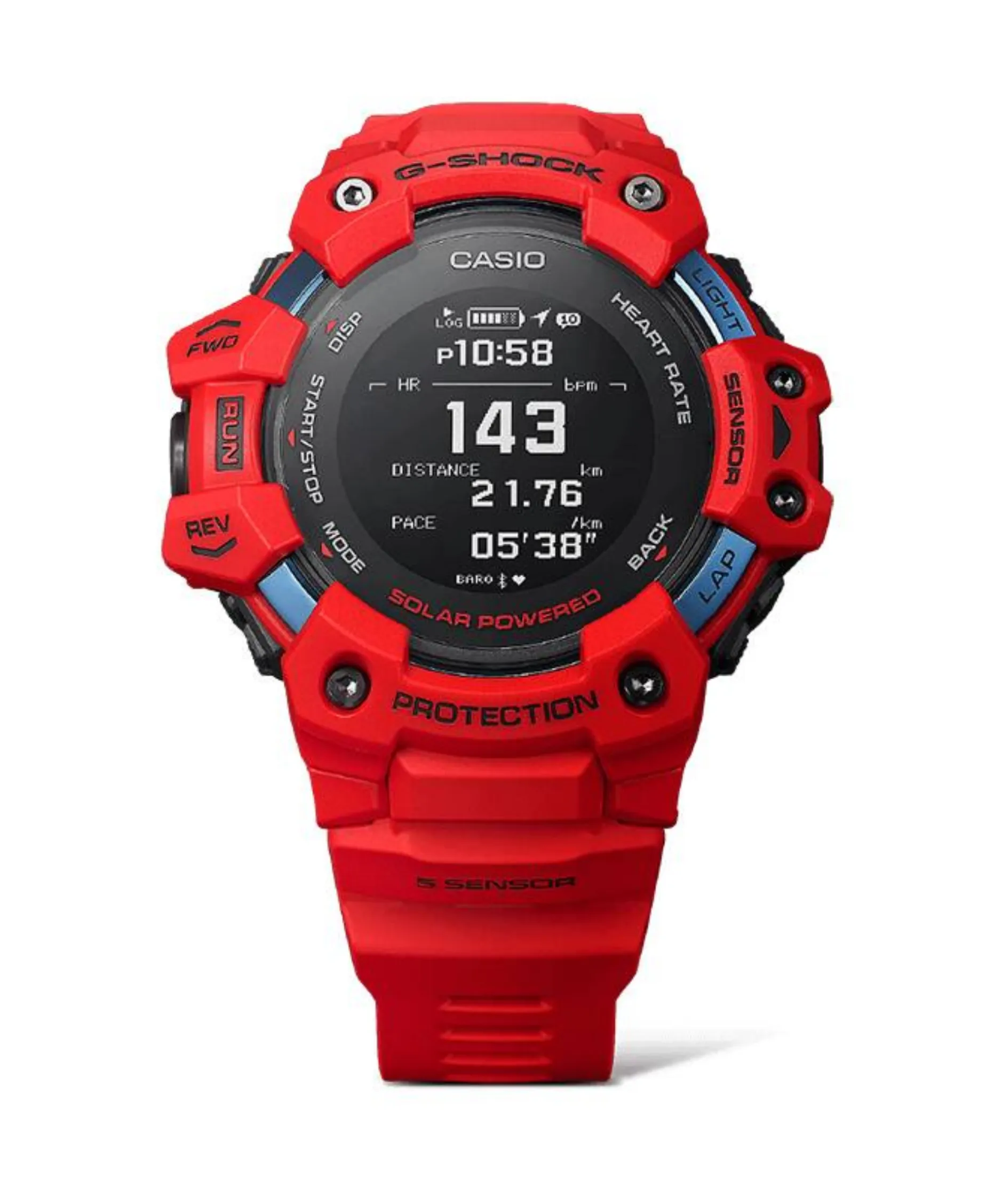 G-Shock G-Squad Rojo Coral 55 mm | GBD-H1000-4ER