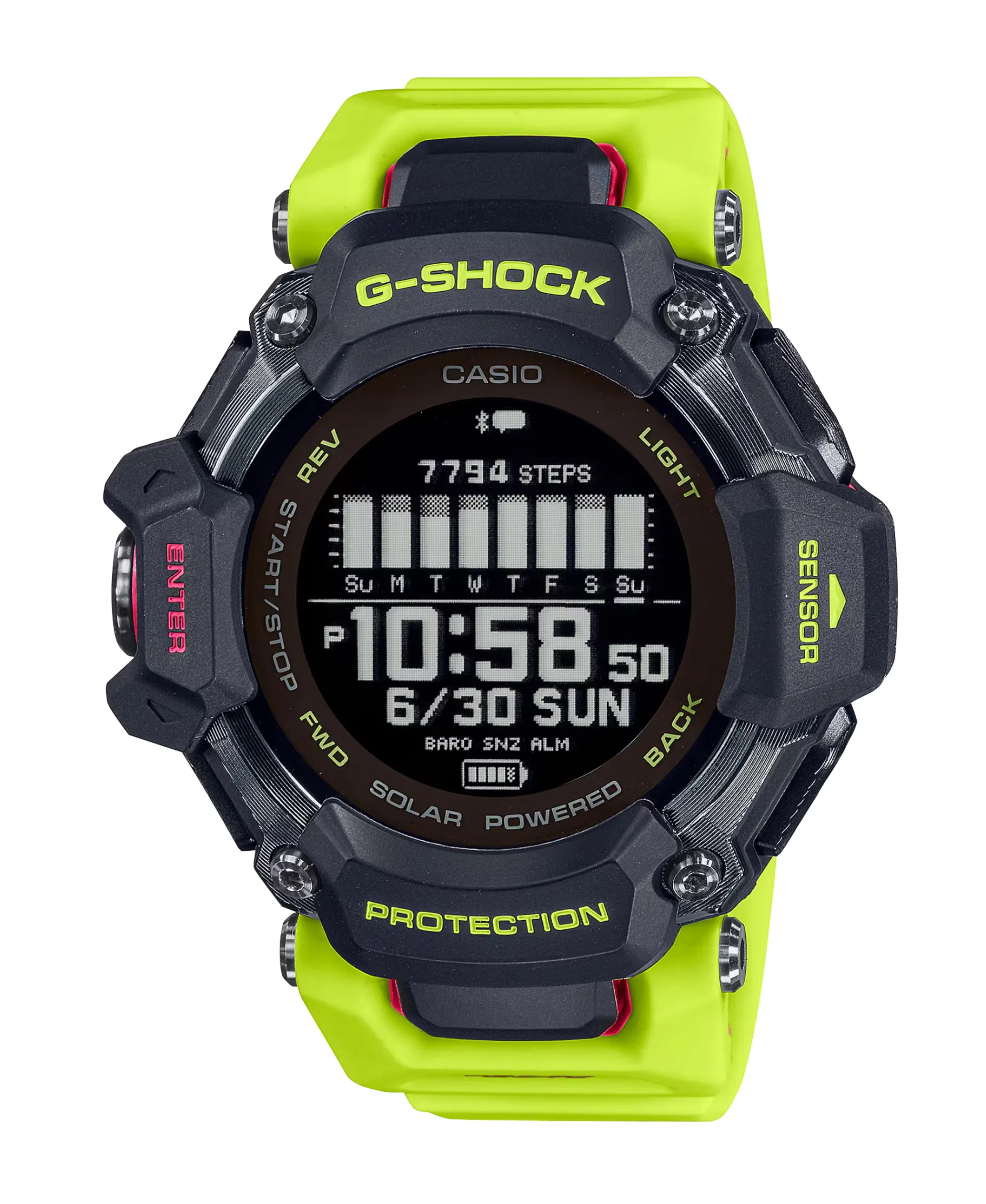 G-Shock G-Squad Verde Lima 55 mm | GBD-H2000-1A9ER