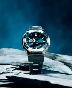 G-Shock Metal Plata GM Verde Azulado 44,4 mm | GM-2110D-3A1ER