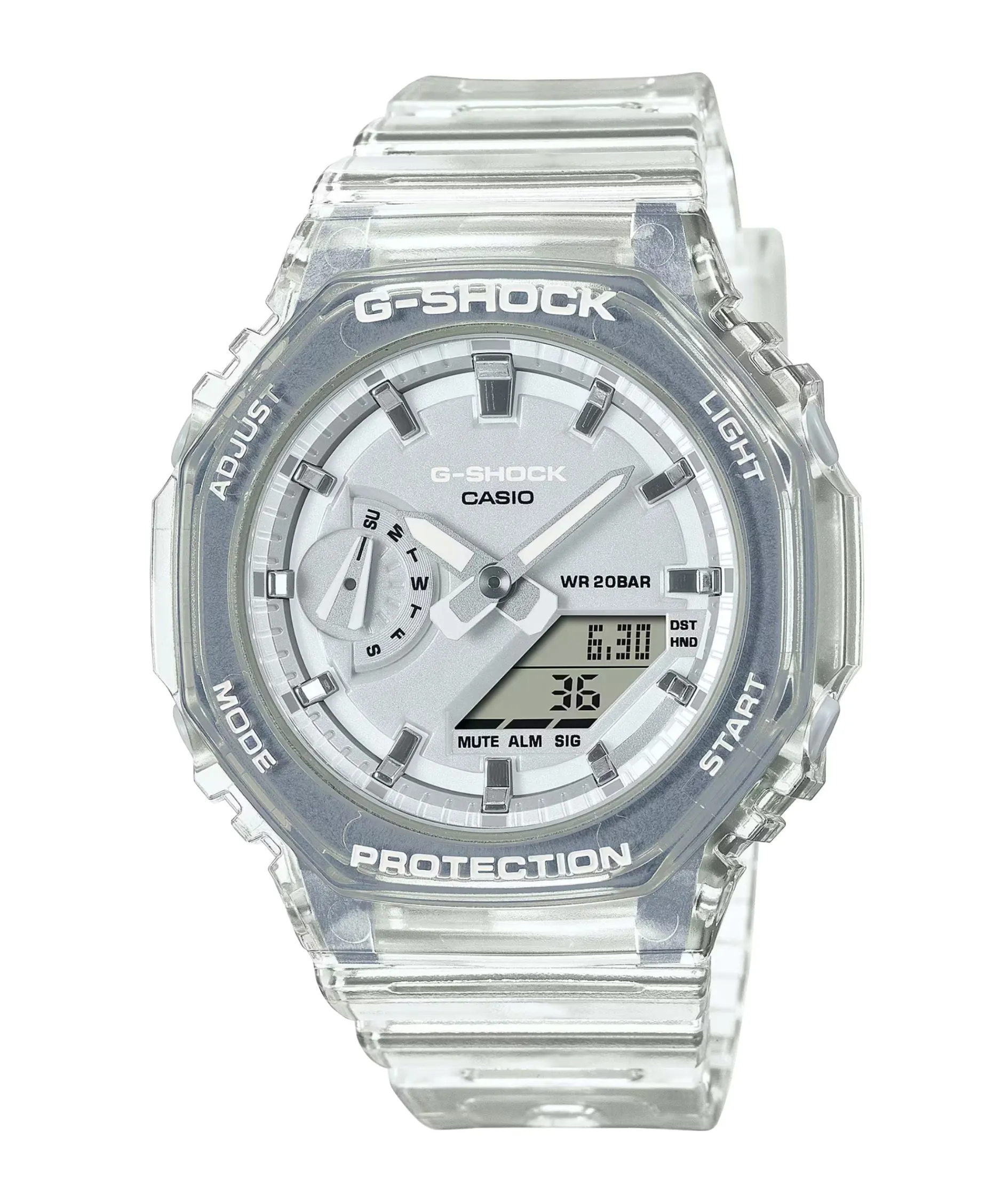 G-Shock Serie 2100 Analógico-Digital Transparente 42,9 mm | GMA-S2100SK-7A