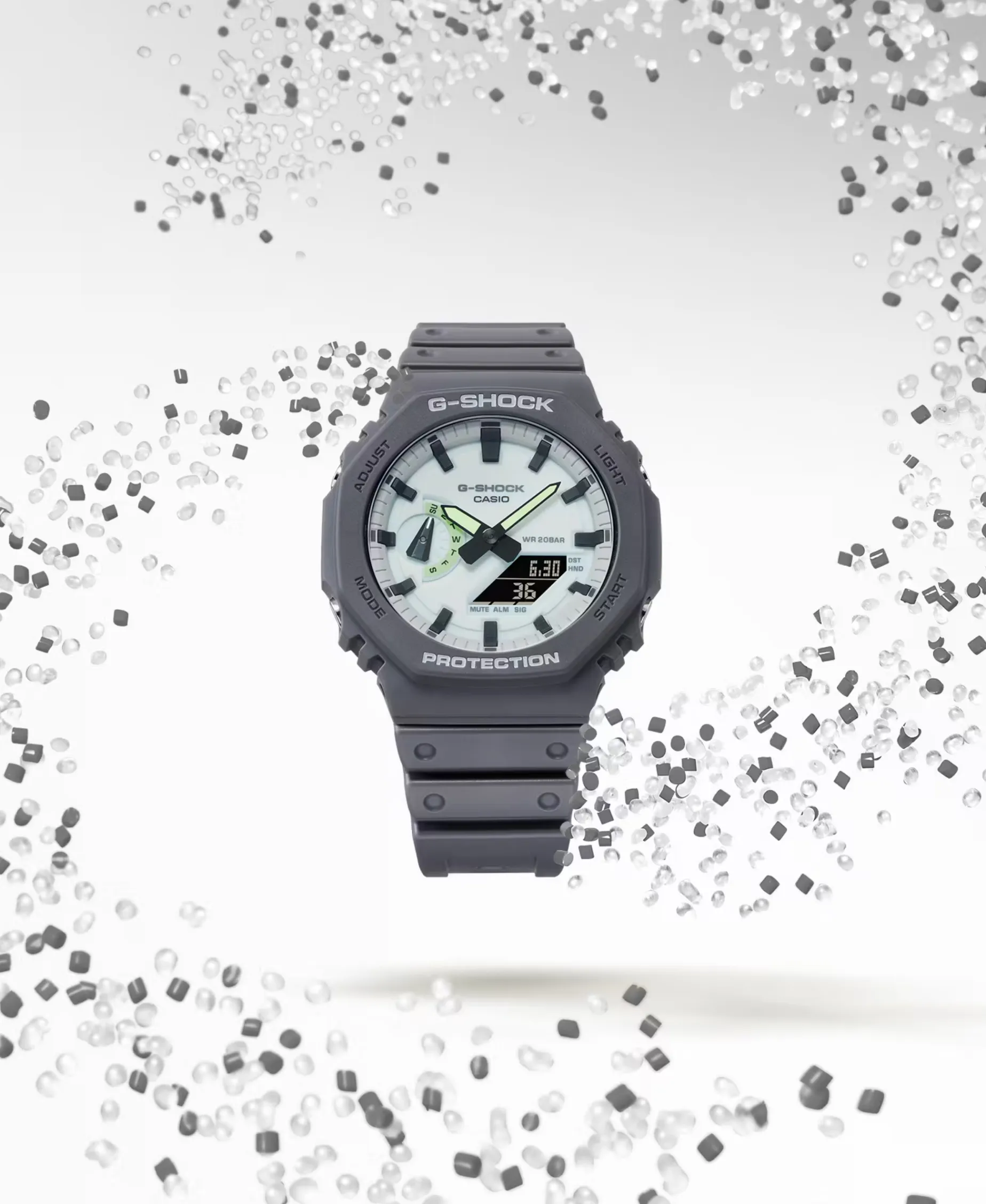 G-Shock Trend Hidden Glow Gris 45,4 mm | GA-2100HD-8AER