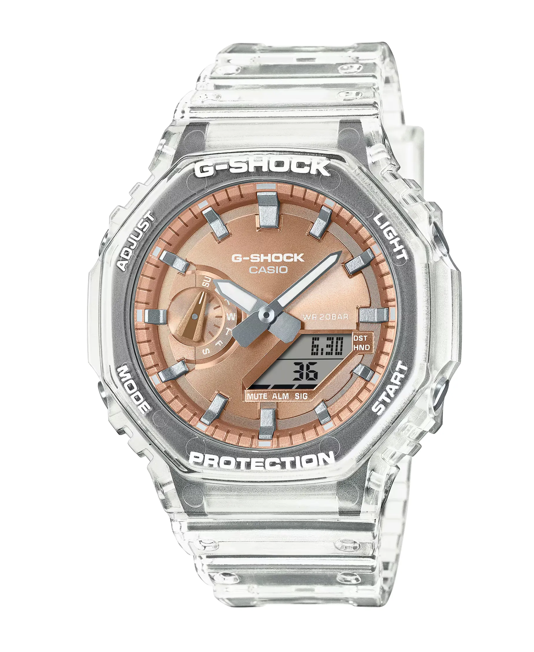 G-Shock Trend Translúcido Rosa 45,4 mm | GA-2100BM-7A5ER