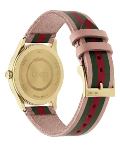 Gucci G-Timeless Cuarzo Rosa Acero PVD Dorado 38 mm | YA1264118