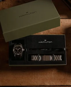 Hamilton Khaki Field Murph Auto Kit con brazalete Negro Acero 42 mm | H70605732