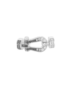 Hebilla FRED Force 10 Oro Blanco y Diamantes Negros M | 0B0161